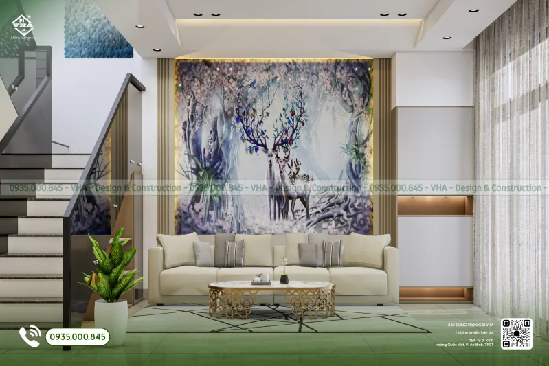 PHỐI CẢNH NỘI THẤT NHÀ MR. TRƯỜNG - KHÔNG GIAN SỐNG ĐÁNG MƠ ƯỚC - Góc nhìn 3